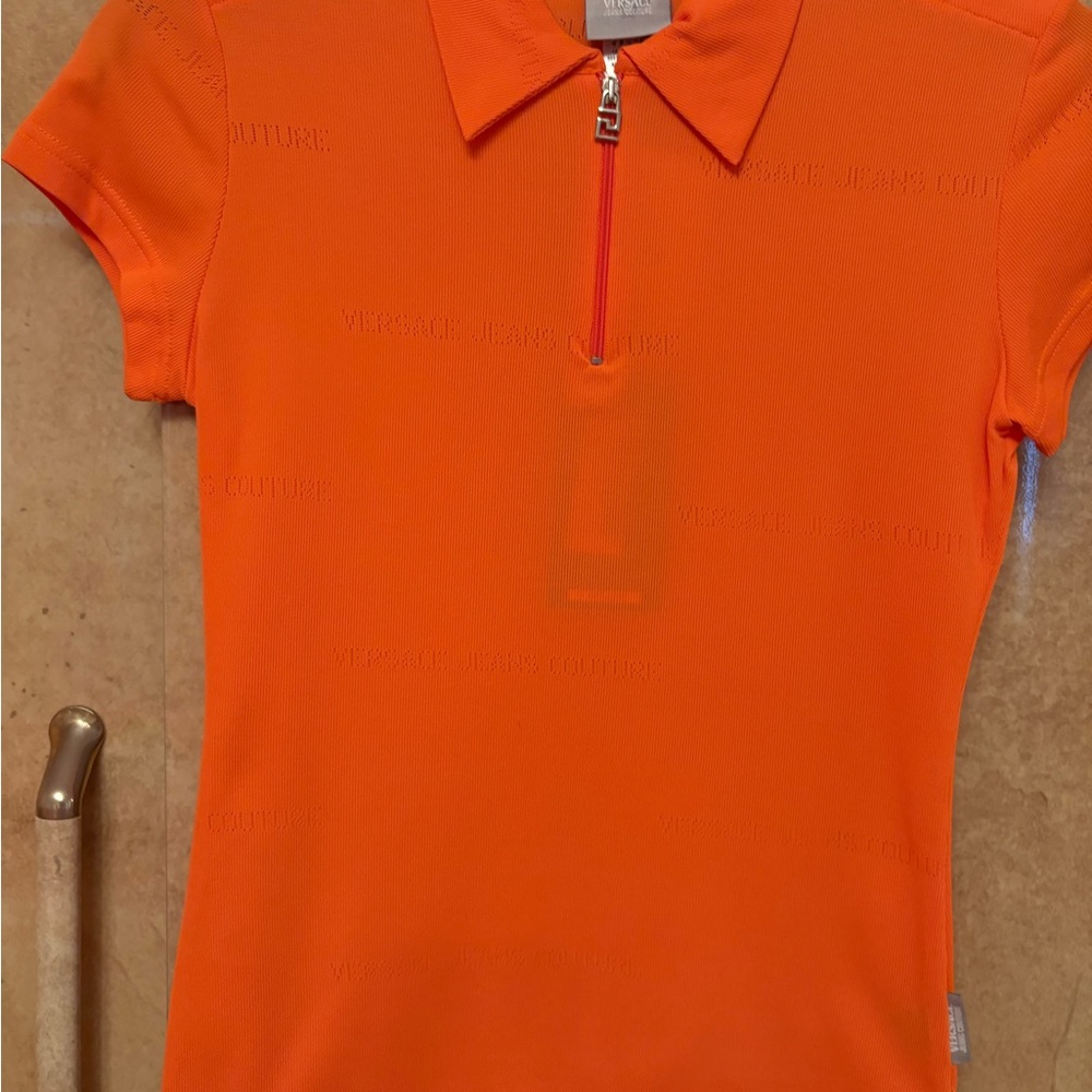 Versace Jeans Collection Orange Women's Top Size S
